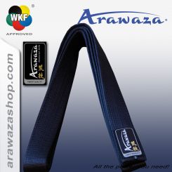 Arawaza Schwarzer Gürtel -ARAWAZA -Logo- Logo Deluxe | Seide | 4,5 cm | 330 cm | Arawaza Logo