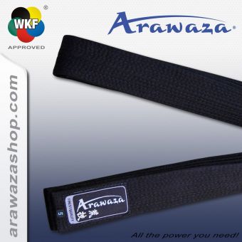 Arawaza Schwarzer Gürtel - Standard /Regular Polyester | 4,5 cm | 290