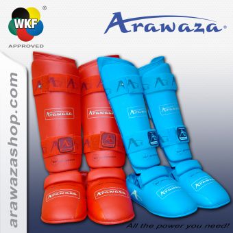 Arawaza Spann-/Schienbein Schutz - WKF approved XL | Blau
