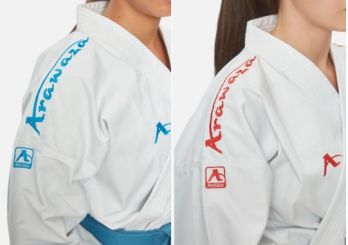 Arawaza Kata Del. Evo PL-Combo-Set, rot/blau,WKF app. 175